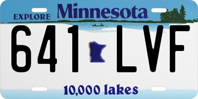 MN license plate 641LVF