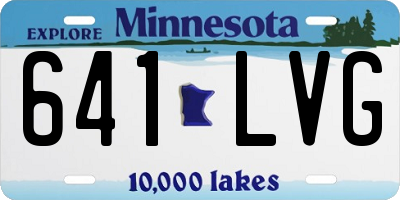 MN license plate 641LVG