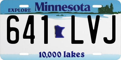 MN license plate 641LVJ