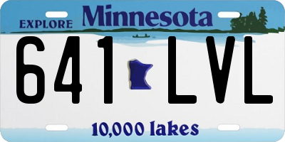 MN license plate 641LVL