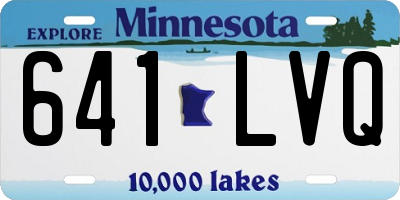 MN license plate 641LVQ