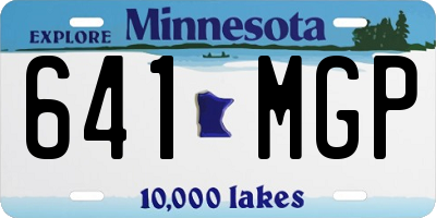 MN license plate 641MGP