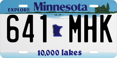 MN license plate 641MHK