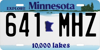 MN license plate 641MHZ