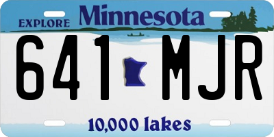 MN license plate 641MJR