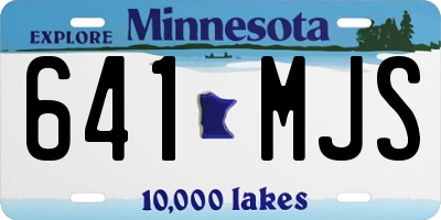 MN license plate 641MJS