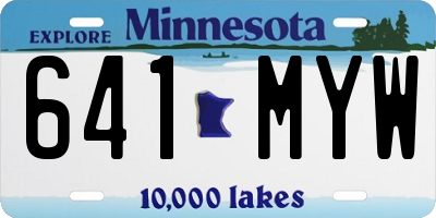 MN license plate 641MYW