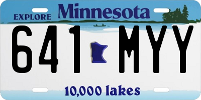 MN license plate 641MYY