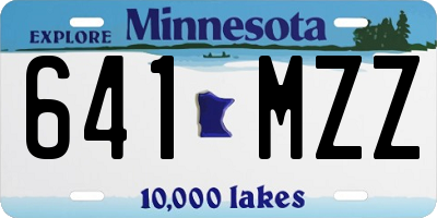 MN license plate 641MZZ