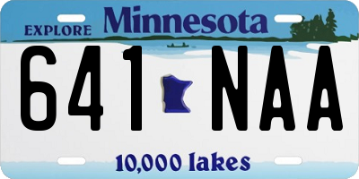 MN license plate 641NAA