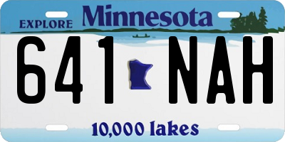 MN license plate 641NAH