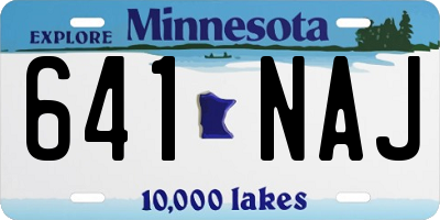 MN license plate 641NAJ