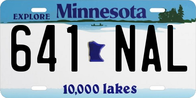MN license plate 641NAL