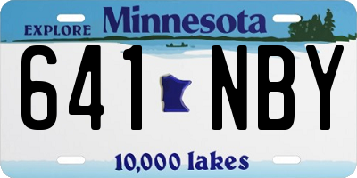 MN license plate 641NBY