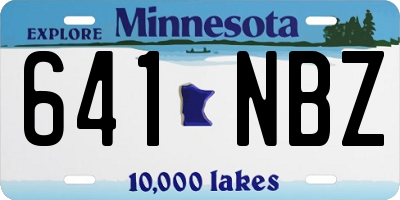 MN license plate 641NBZ
