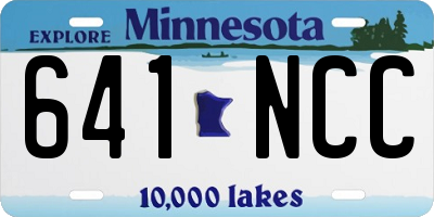 MN license plate 641NCC