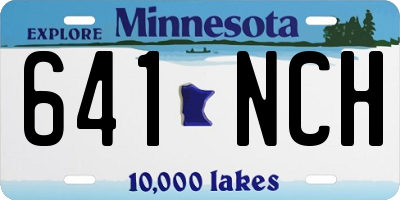 MN license plate 641NCH