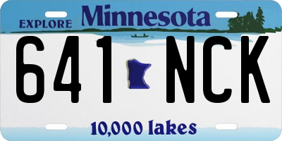 MN license plate 641NCK