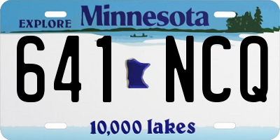MN license plate 641NCQ