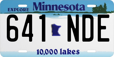 MN license plate 641NDE