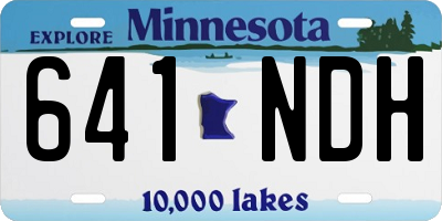MN license plate 641NDH