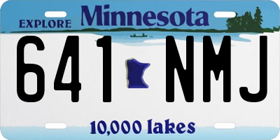 MN license plate 641NMJ