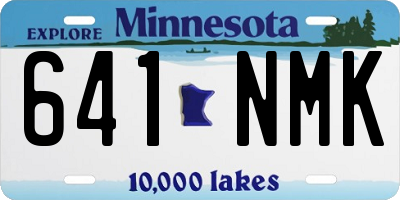 MN license plate 641NMK