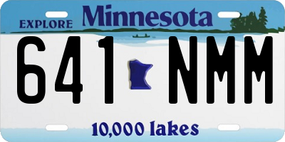 MN license plate 641NMM