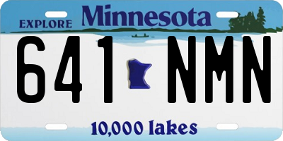 MN license plate 641NMN