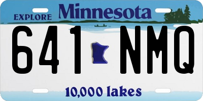 MN license plate 641NMQ