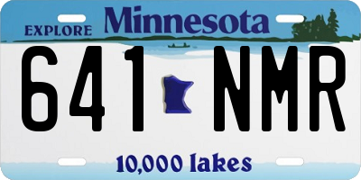 MN license plate 641NMR