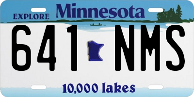 MN license plate 641NMS