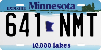 MN license plate 641NMT