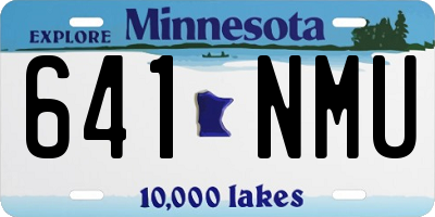 MN license plate 641NMU