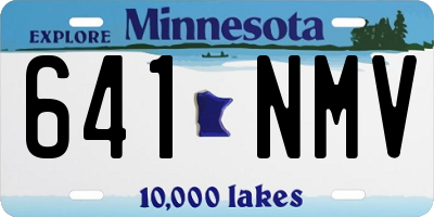 MN license plate 641NMV