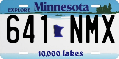MN license plate 641NMX