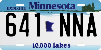 MN license plate 641NNA