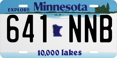 MN license plate 641NNB