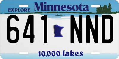 MN license plate 641NND
