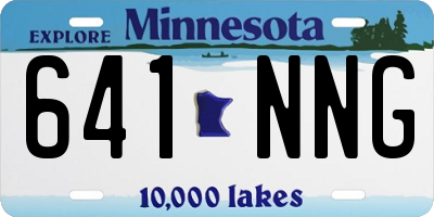 MN license plate 641NNG