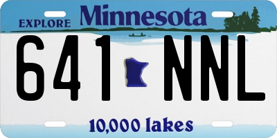 MN license plate 641NNL
