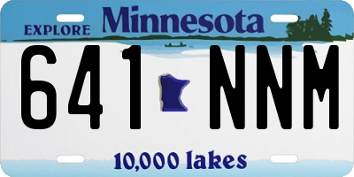 MN license plate 641NNM