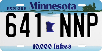 MN license plate 641NNP