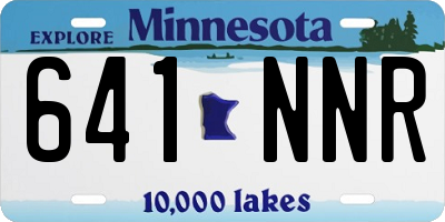 MN license plate 641NNR