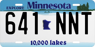 MN license plate 641NNT