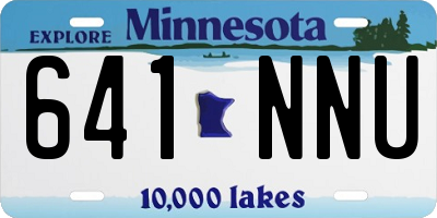 MN license plate 641NNU