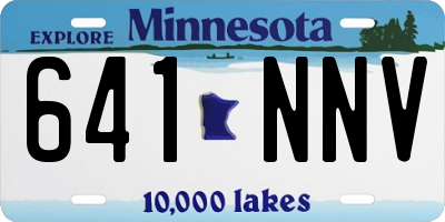 MN license plate 641NNV