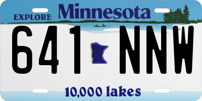 MN license plate 641NNW