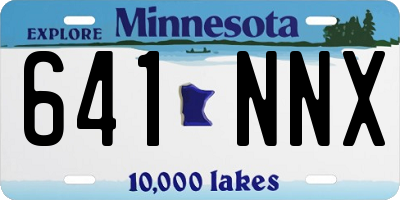 MN license plate 641NNX