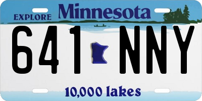 MN license plate 641NNY